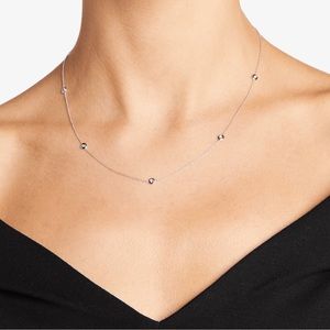 Roberto Coin Diamond Station Necklace 18k White G